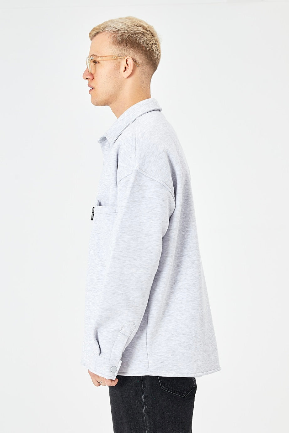 Hemdjacke aus Baumwolle in Oversize Fit Übergangsjacke