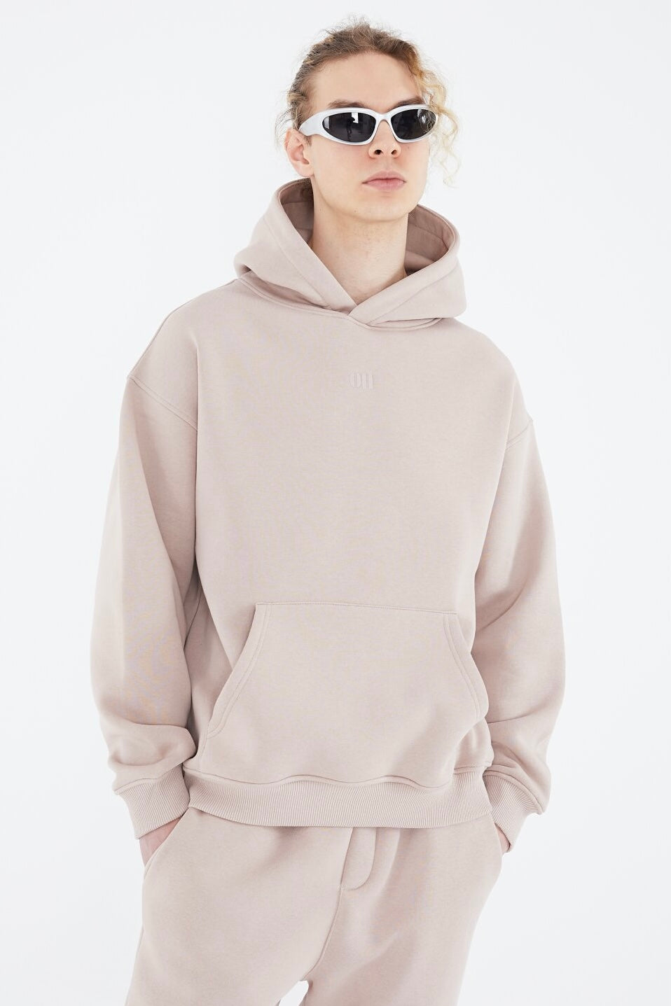 Oversize Hoodie einfarbig Basic Kapuzenpullover Unisex