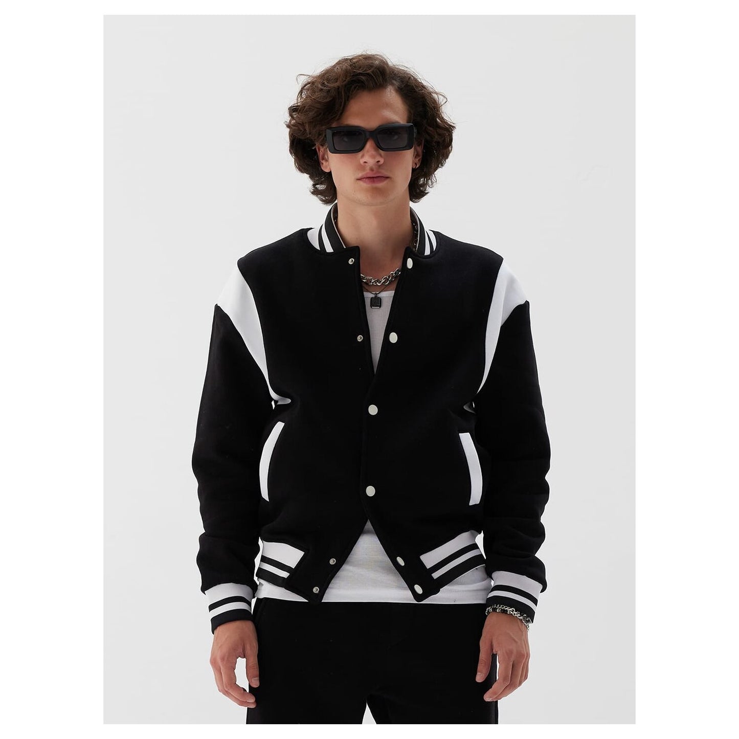Basic Jacket Baseballjacke Baumwolle Herren Unisex Jacke