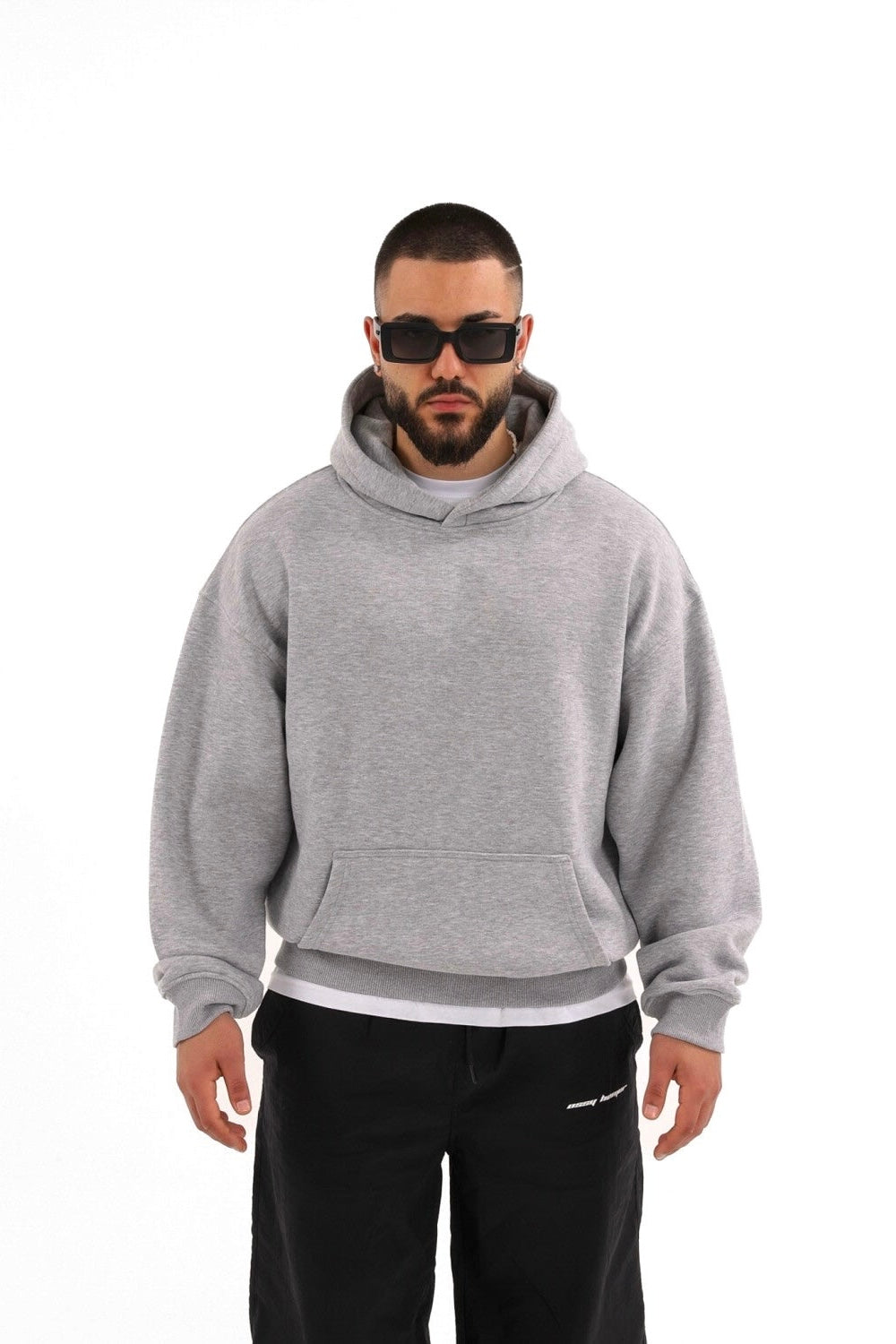 einfarbiger Basic Oversized Hoodie | Premium Herren & Damen Kapuzenpullover Unisex