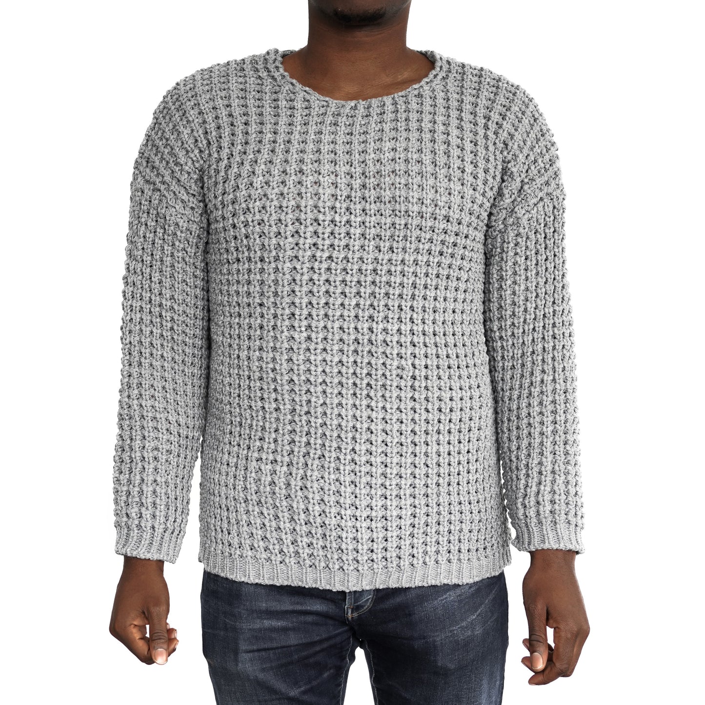 Casual Herren Strickpullover mit Rundhals-Ausschnitt