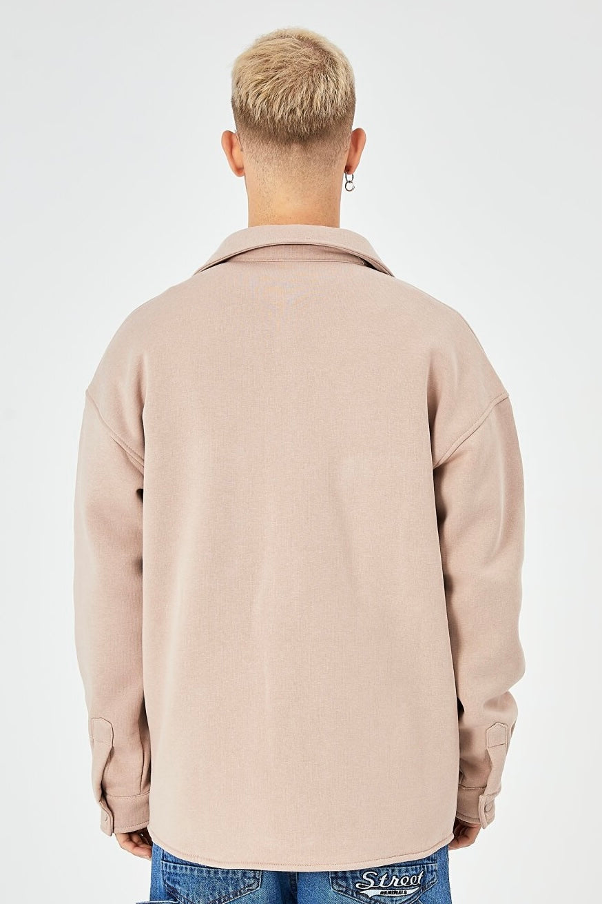 Hemdjacke aus Baumwolle in Oversize Fit Übergangsjacke