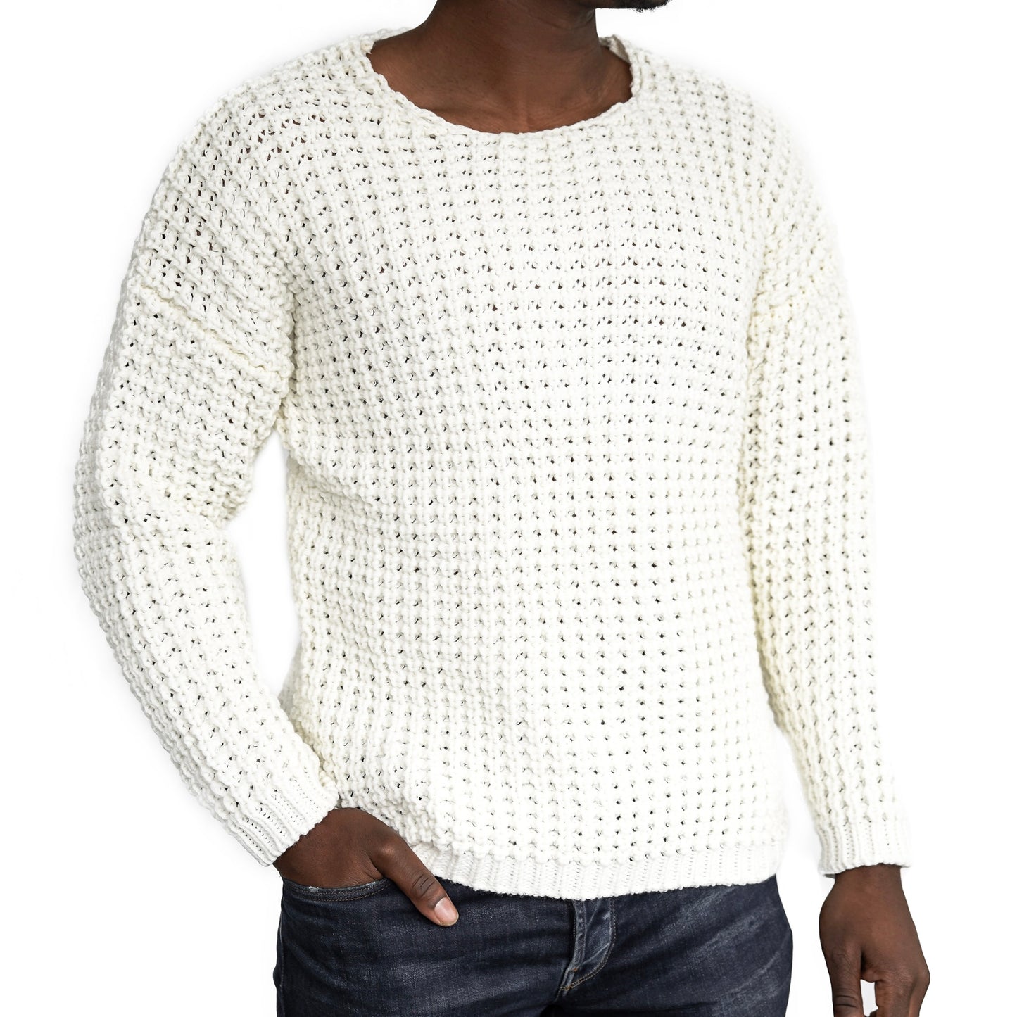 Casual Herren Strickpullover mit Rundhals-Ausschnitt