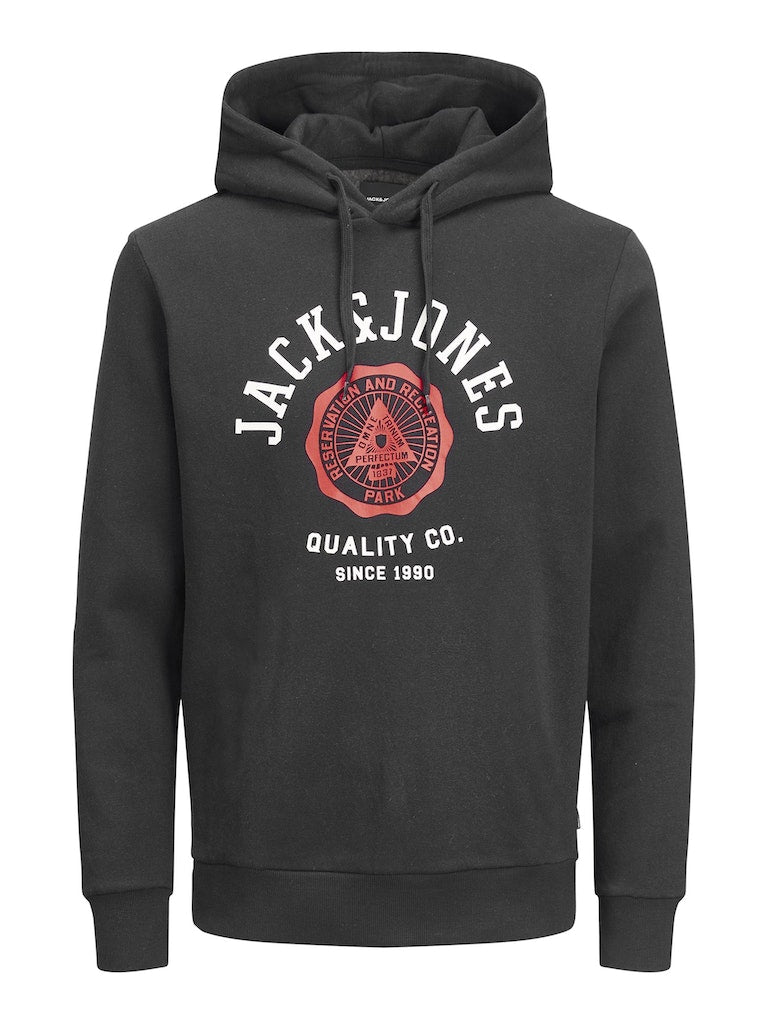 Herren Jack & Jones Warmer Print Hoodie | Logo Sweater Pullover | Basic Kapuzen Sweatshirt L