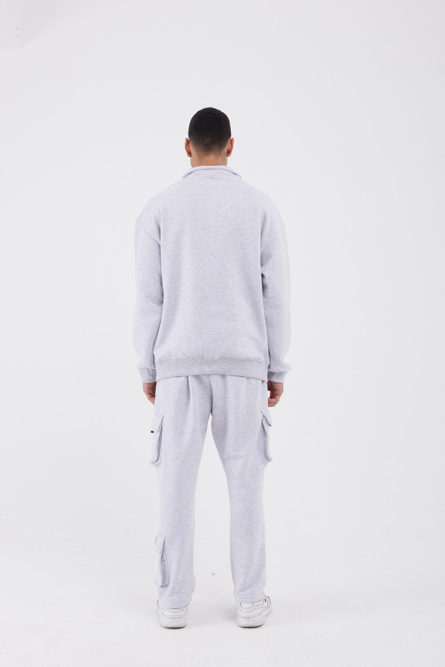 Jogginganzug Set Baumwolle Jogger Hoodie Pullover Oversize Fit