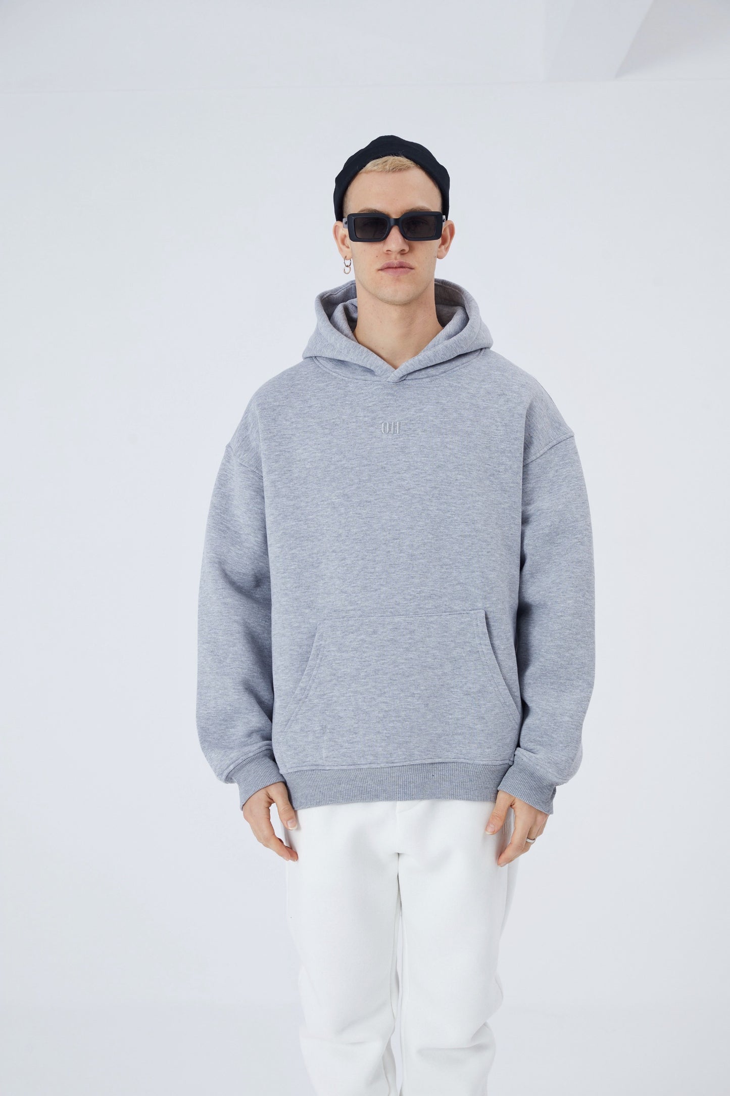Oversize Hoodie einfarbig Basic Kapuzenpullover Unisex