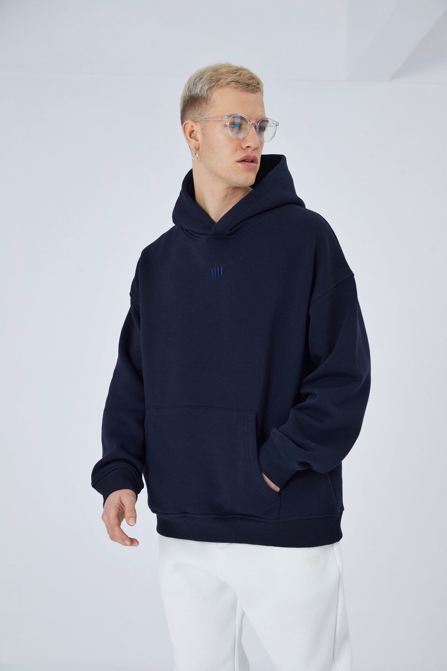 Oversize Hoodie einfarbig Basic Kapuzenpullover Unisex