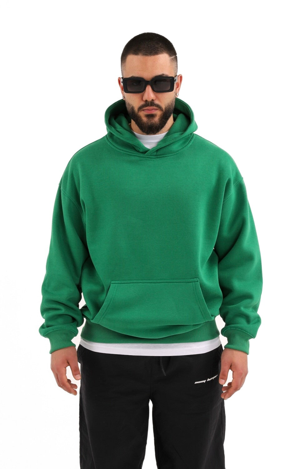 einfarbiger Basic Oversized Hoodie | Premium Herren & Damen Kapuzenpullover Unisex