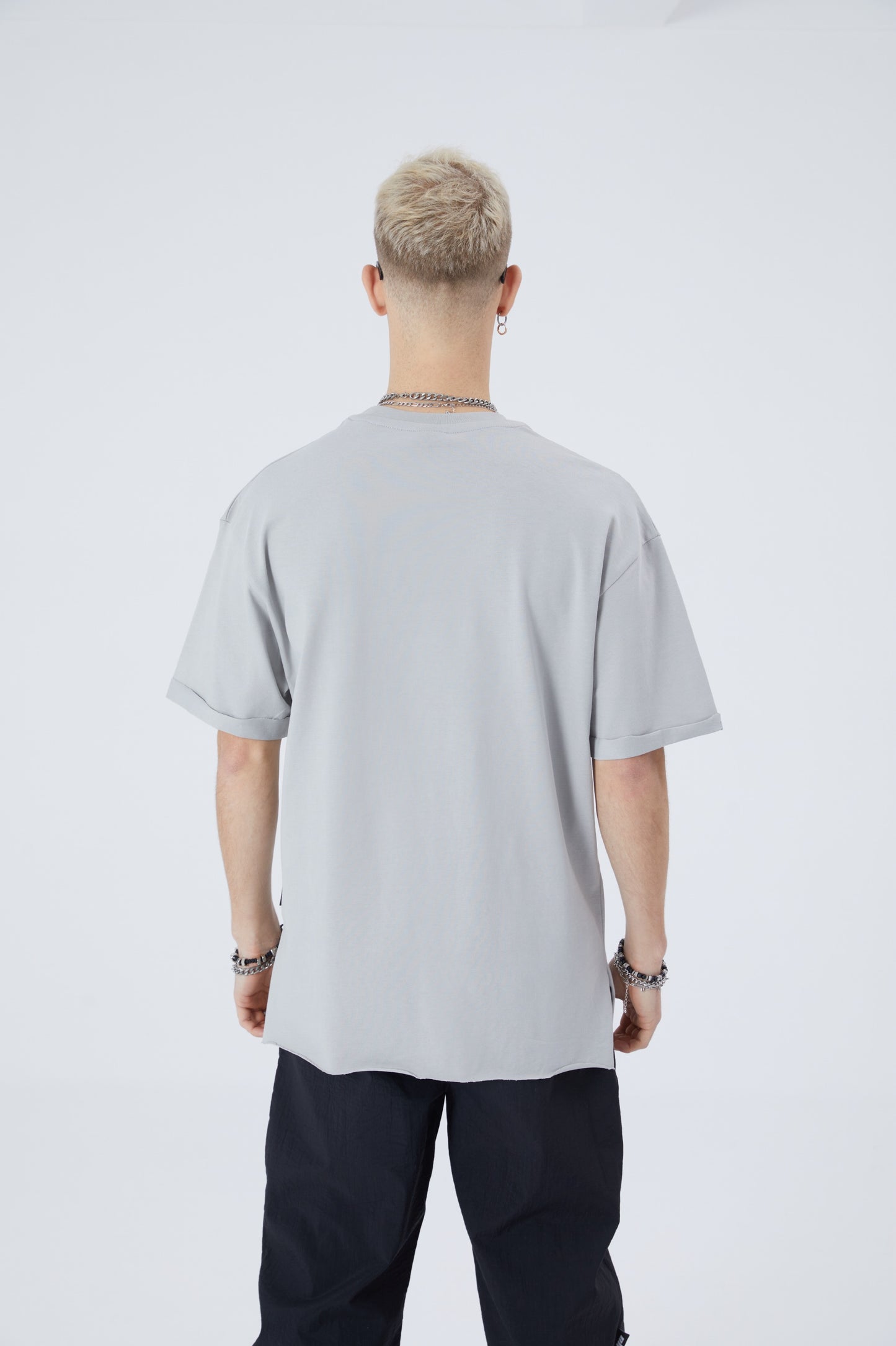 Herren ZIP T-Shirt 320gsm 100% Cotton Oversize Fit