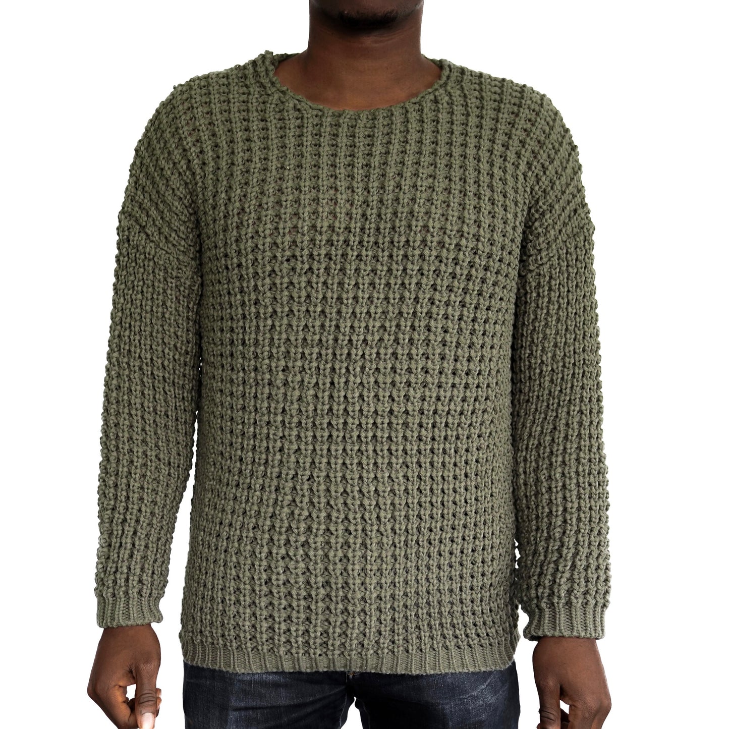 Casual Herren Strickpullover mit Rundhals-Ausschnitt