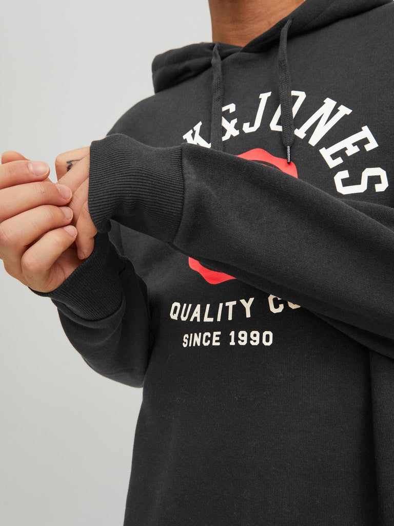 Herren Jack & Jones Warmer Print Hoodie | Logo Sweater Pullover | Basic Kapuzen Sweatshirt L