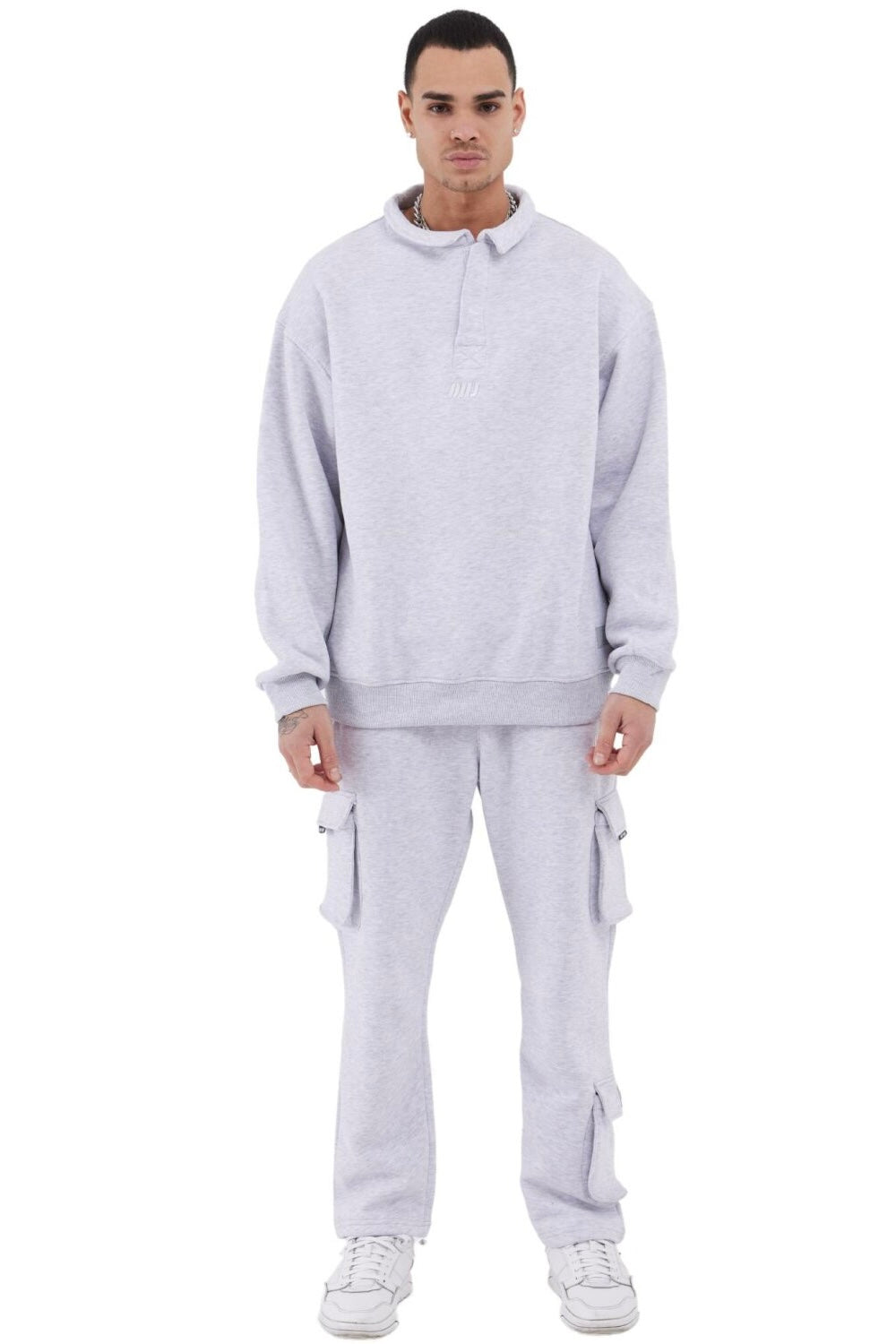 Pullover Shirt Oversize Fit Sweatshirt mit Kragen