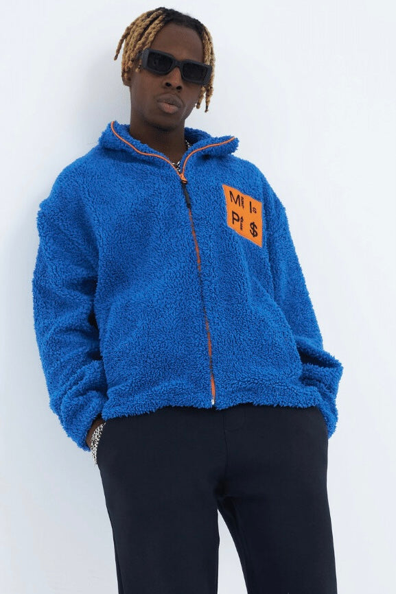Teddy Jacket Money Is Paper Jacke Oversize Zipper