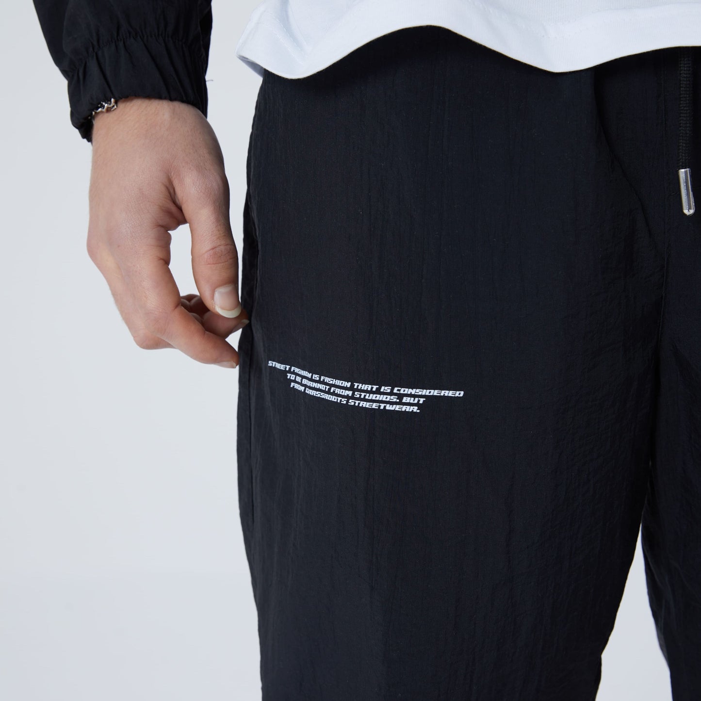 Jogginganzug Oberteil Oversize Fit Polyamid Sweatshirt mit Reißverschluß
