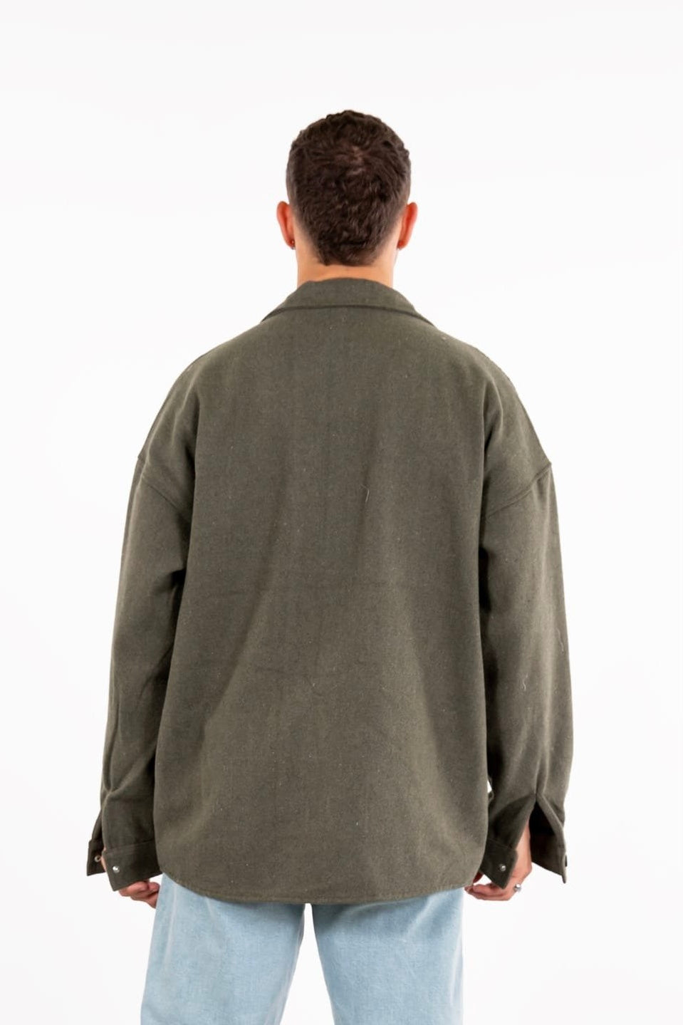 Hemdjacke Oversize Kleidung Hemd Freizeit-Jacke Unisex Überhemd Overshirt