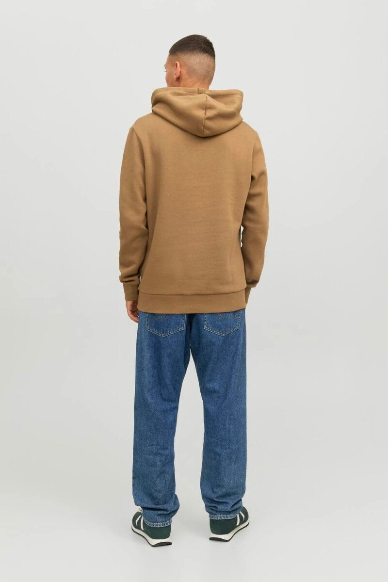 JACK & JONES Male Kapuzenpullover Logo Kapuzenpullover braun