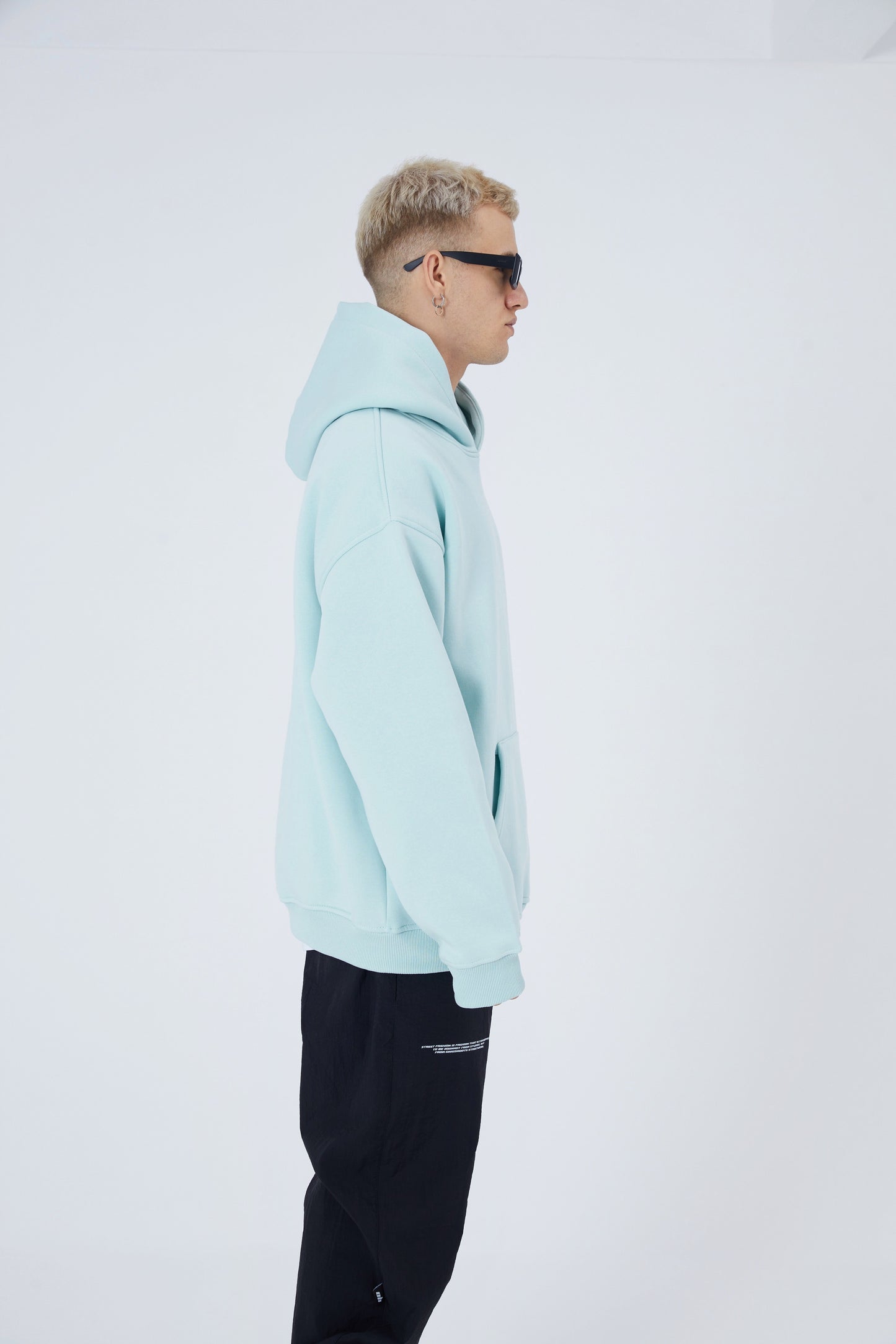 Oversize Hoodie einfarbig Basic Kapuzenpullover Unisex