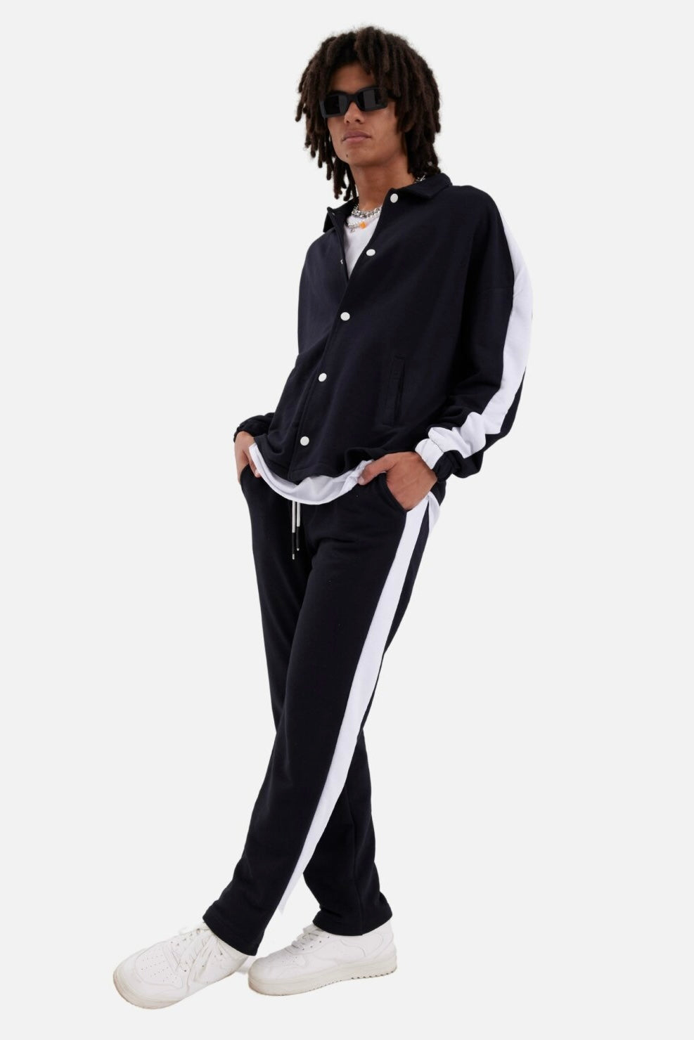 Jogginganzug Set Stripe mit Streifen Jacke Hose