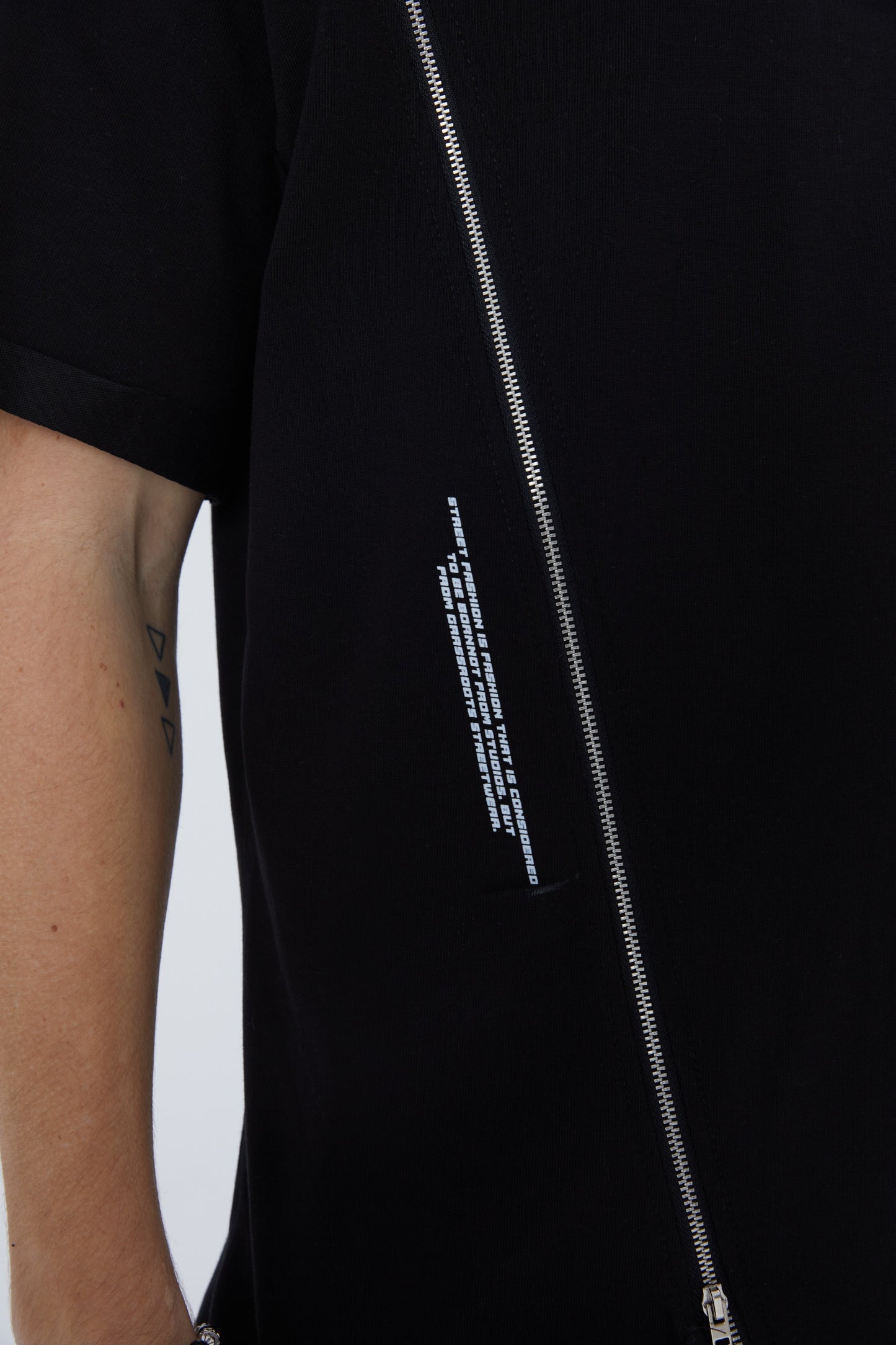 Herren ZIP T-Shirt 320gsm 100% Cotton Oversize Fit