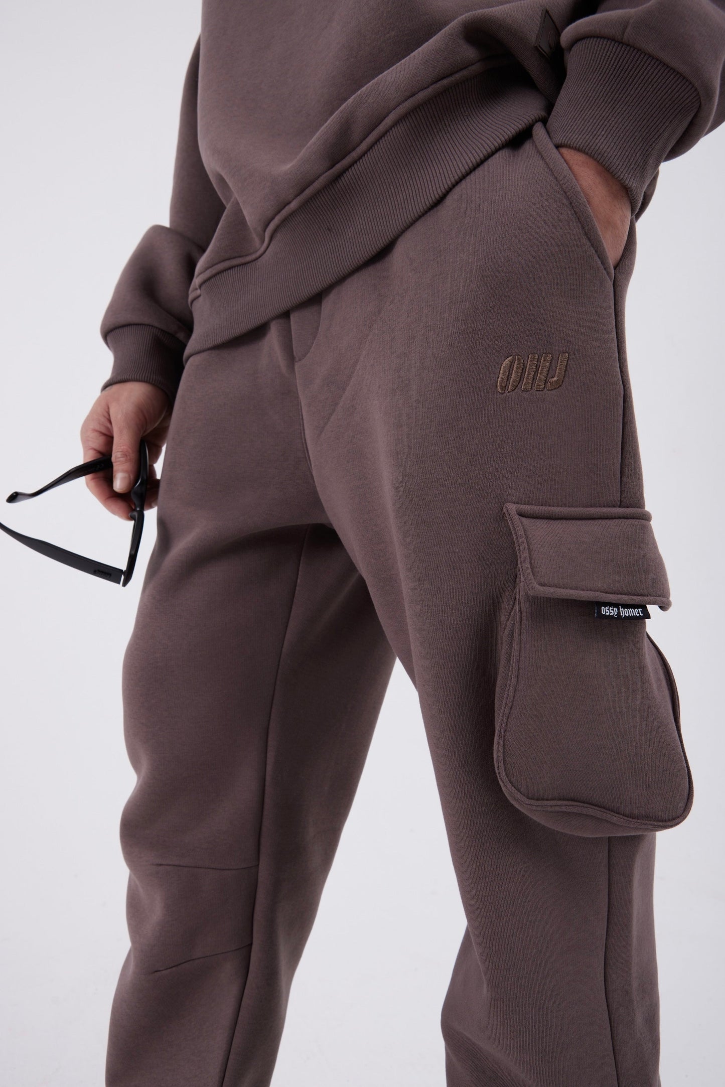 Jogginganzug Set Baumwolle Jogger Hoodie Pullover Oversize Fit