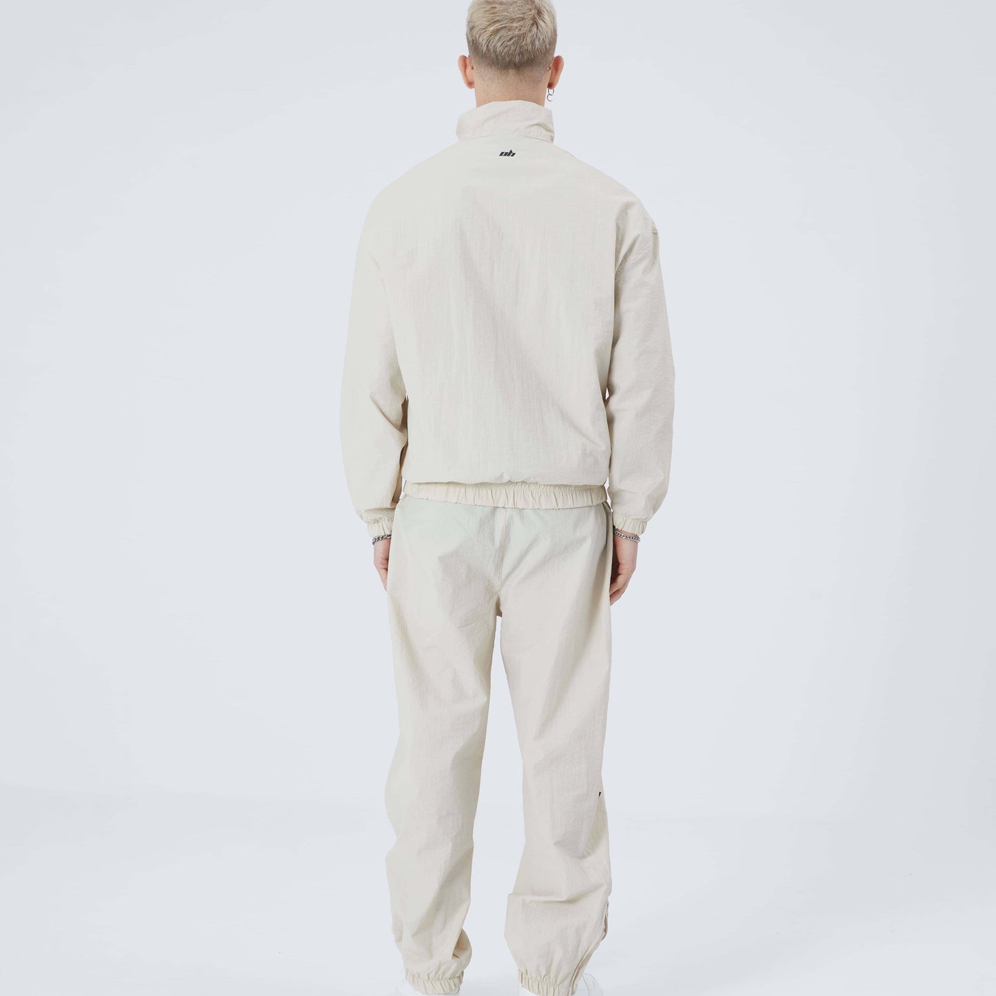 Jogginganzug Oberteil Oversize Fit Polyamid Sweatshirt mit Reißverschluß
