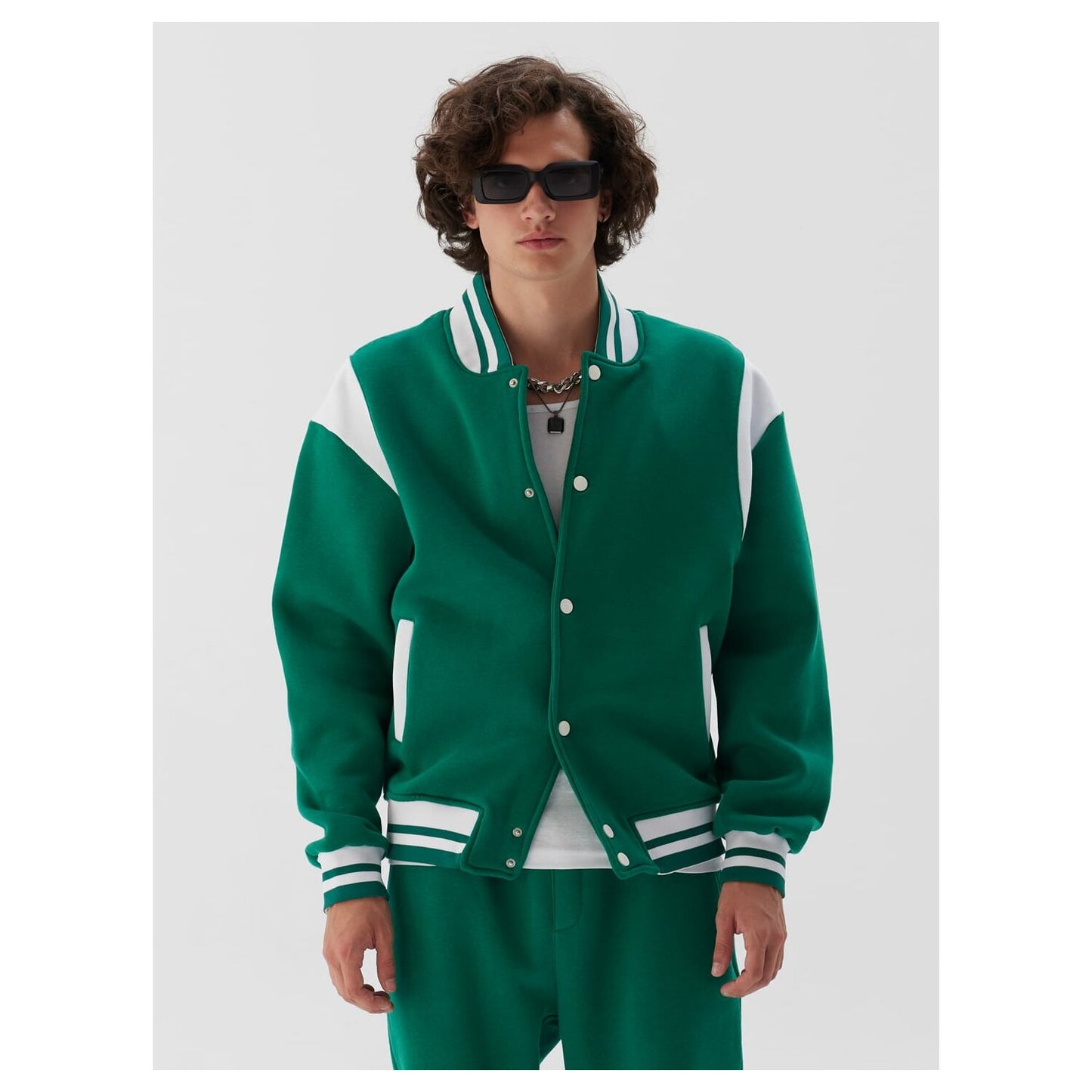 Basic Jacket Baseballjacke Baumwolle Herren Unisex Jacke