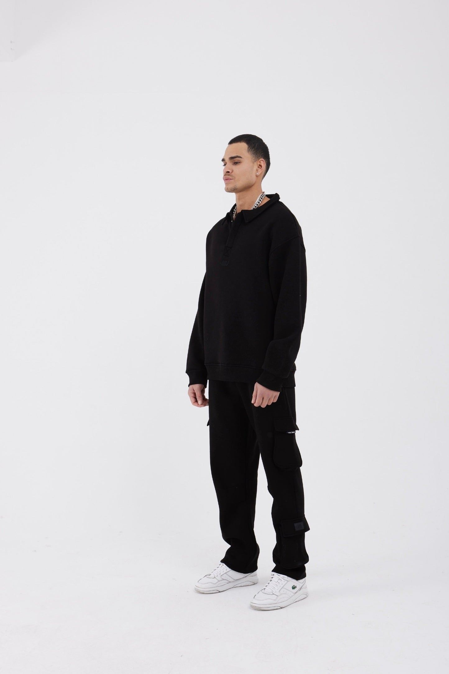 Jogginganzug Set Baumwolle Jogger Hoodie Pullover Oversize Fit