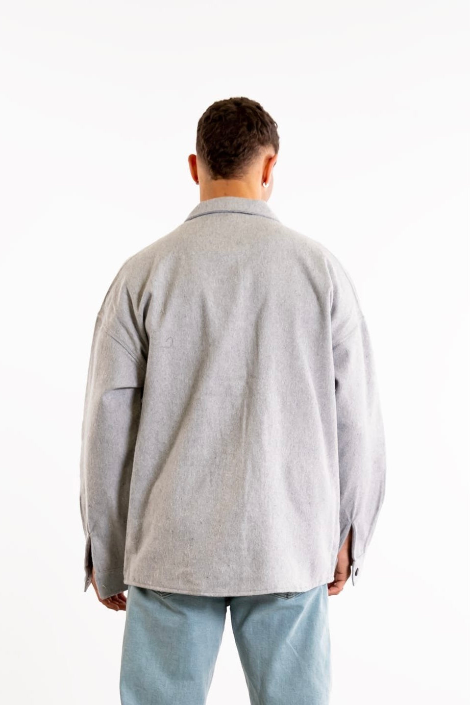 Hemdjacke Oversize Kleidung Hemd Freizeit-Jacke Unisex Überhemd Overshirt
