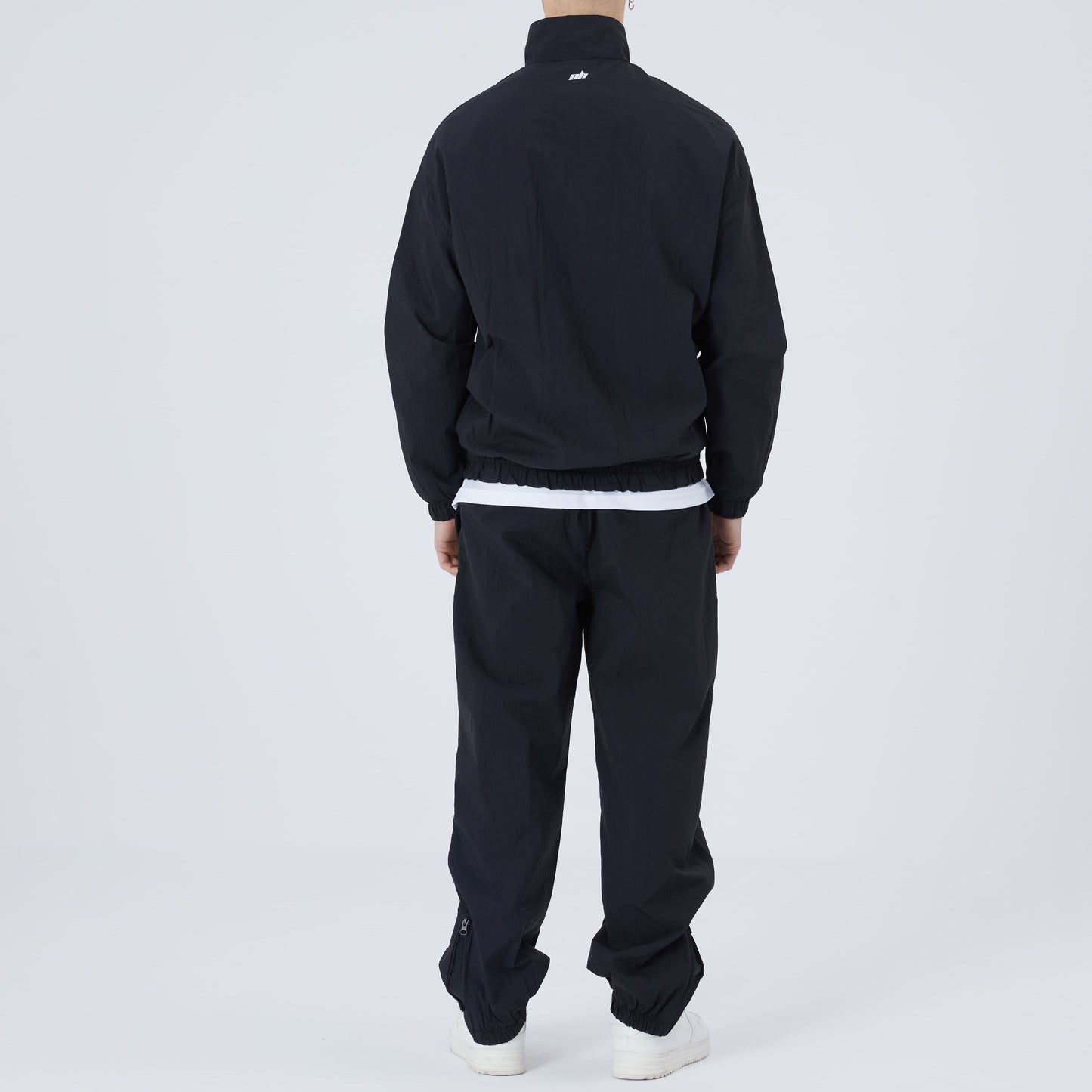 Jogginganzug Oberteil Oversize Fit Polyamid Sweatshirt mit Reißverschluß