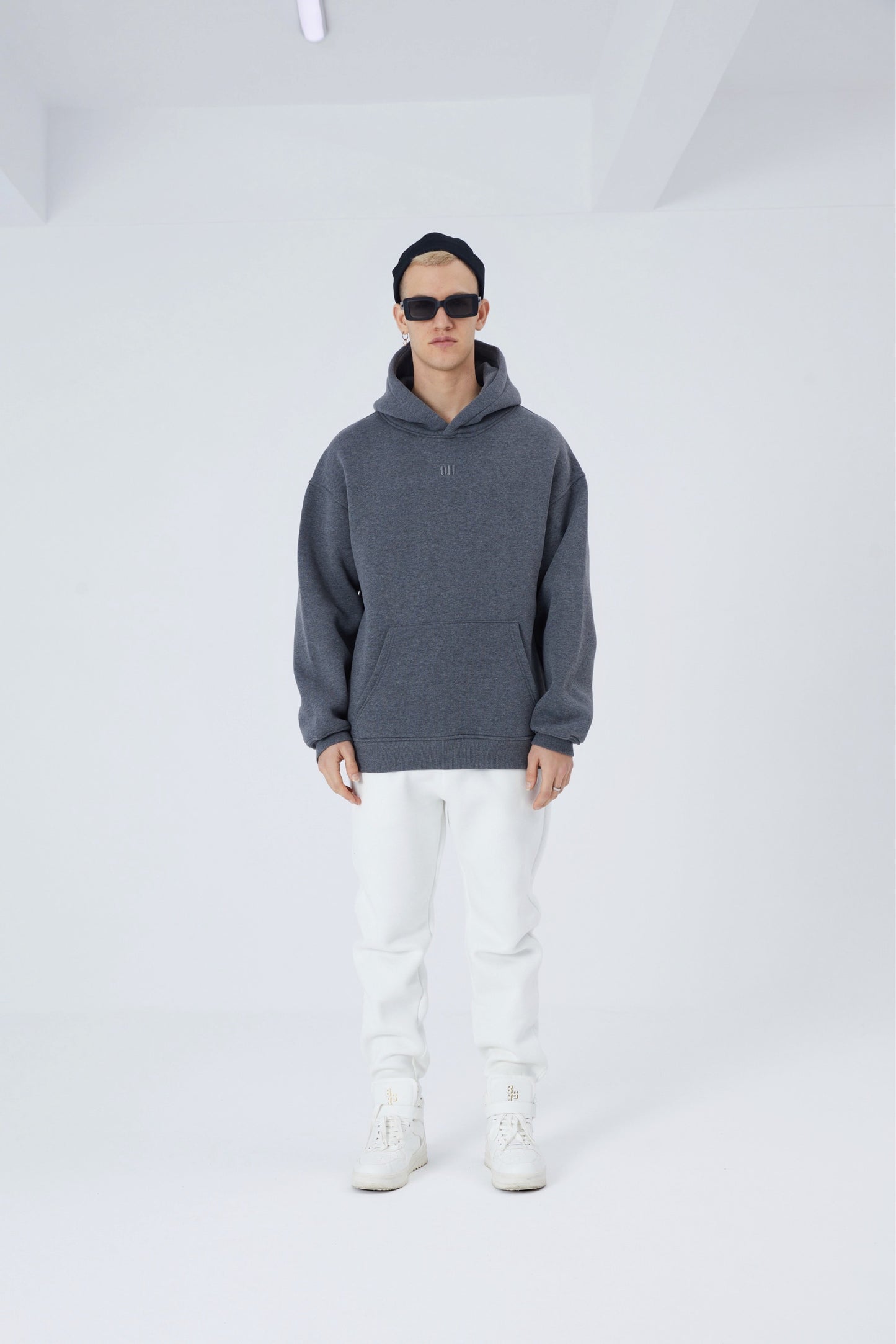 Oversize Hoodie einfarbig Basic Kapuzenpullover Unisex