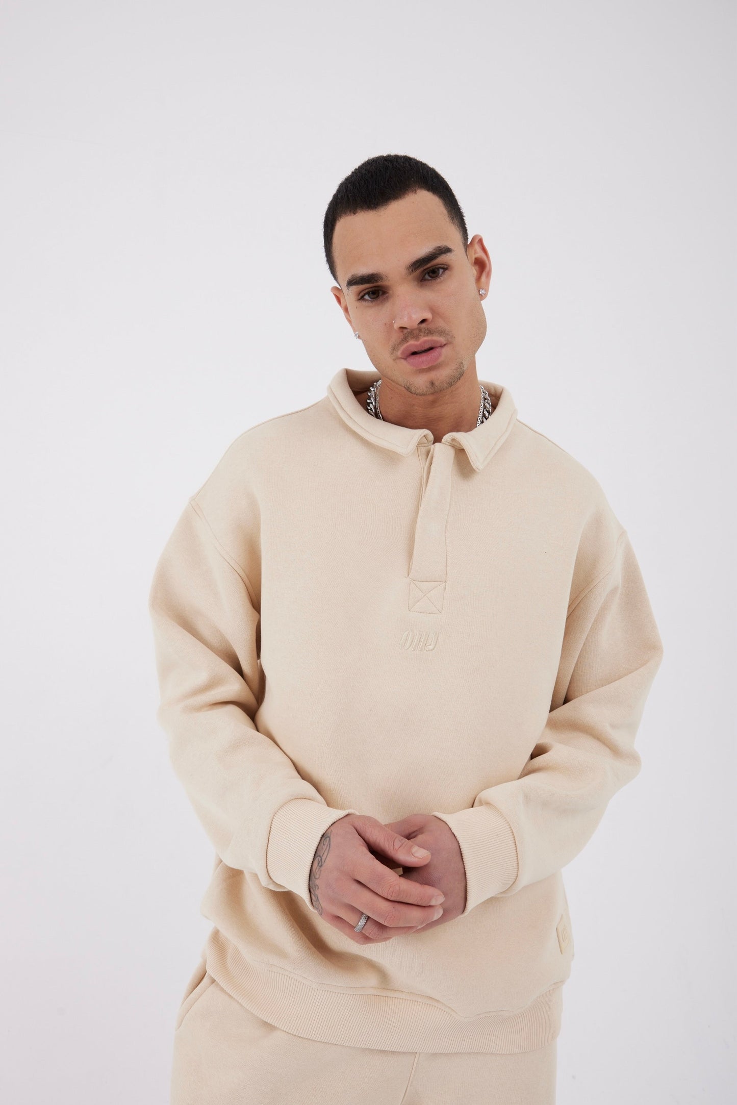 Jogginganzug Set Baumwolle Jogger Hoodie Pullover Oversize Fit