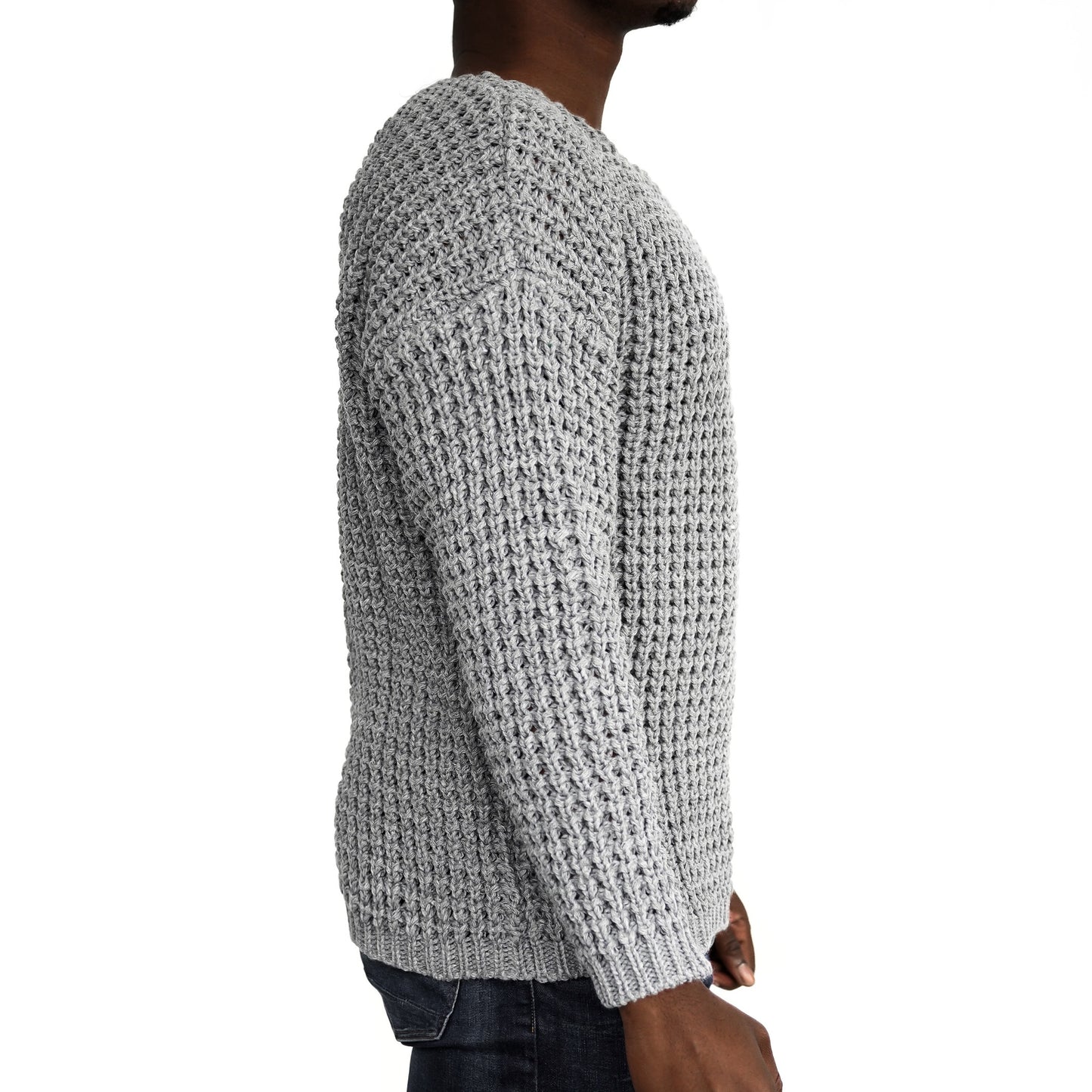 Casual Herren Strickpullover mit Rundhals-Ausschnitt
