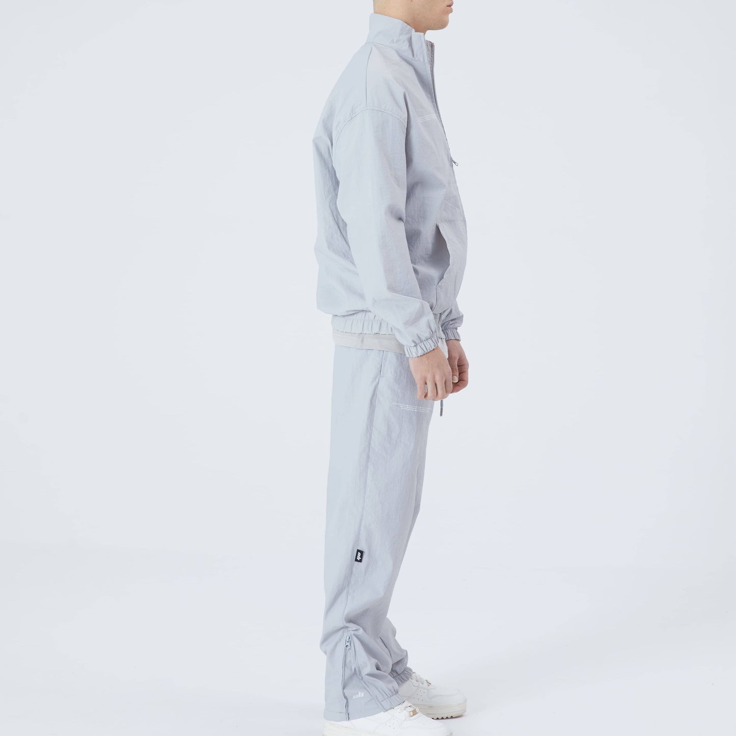 Jogginganzug Oberteil Oversize Fit Polyamid Sweatshirt mit Reißverschluß