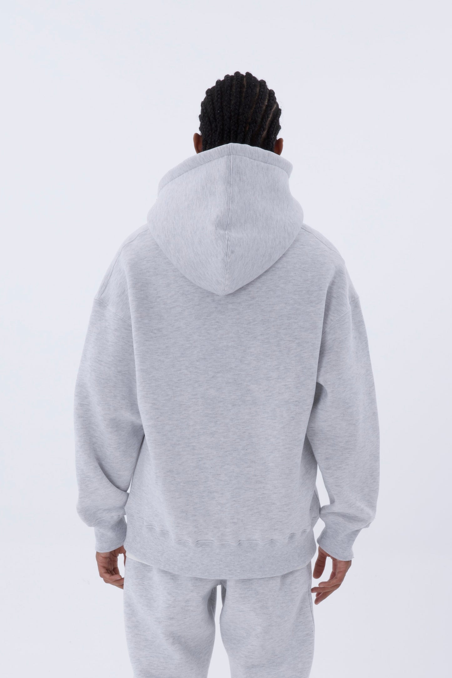 einfarbiger Basic Oversized Zip-Hoodie Sweatjacke Unisex