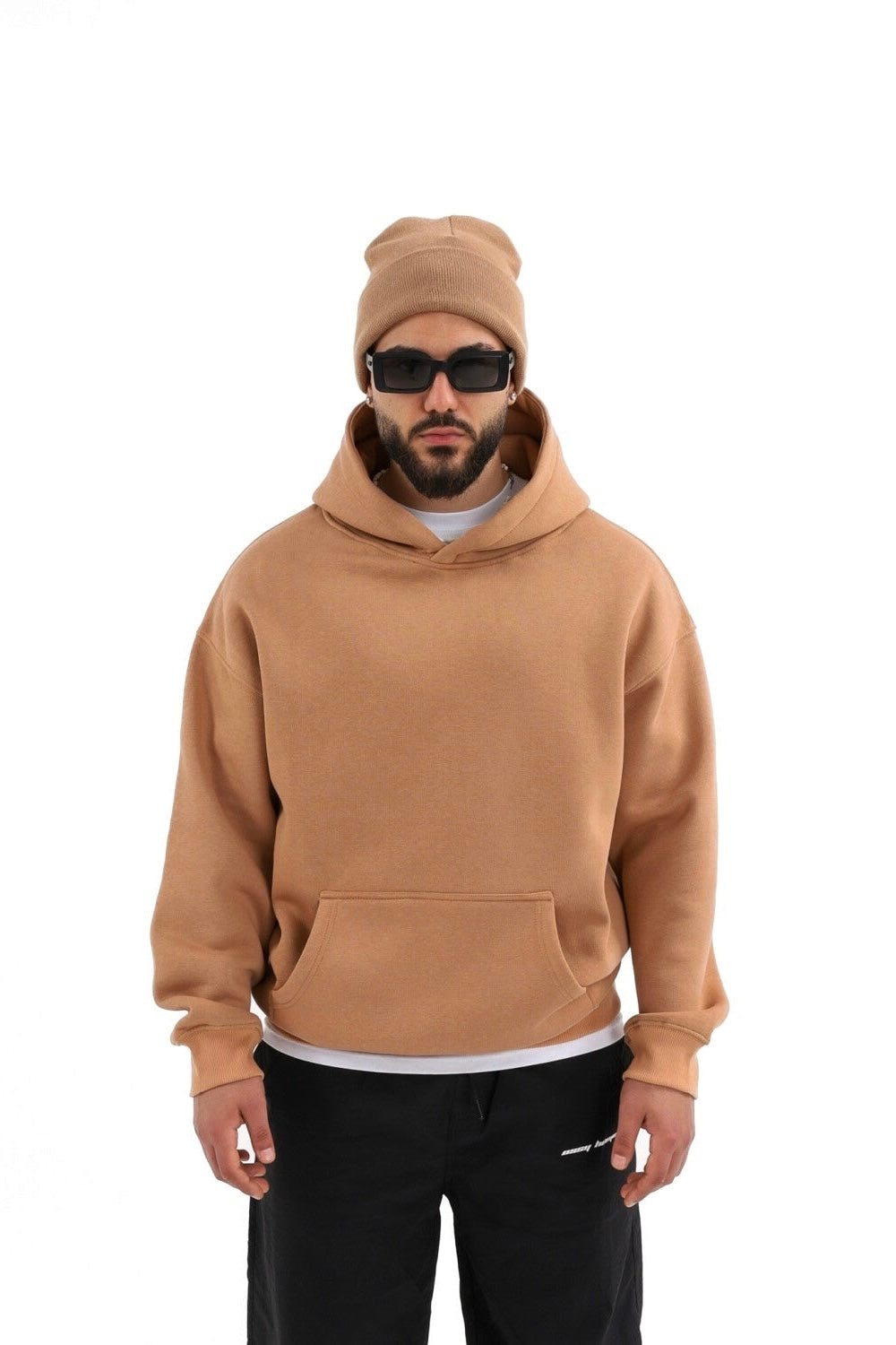 einfarbiger Basic Oversized Hoodie | Premium Herren & Damen Kapuzenpullover Unisex