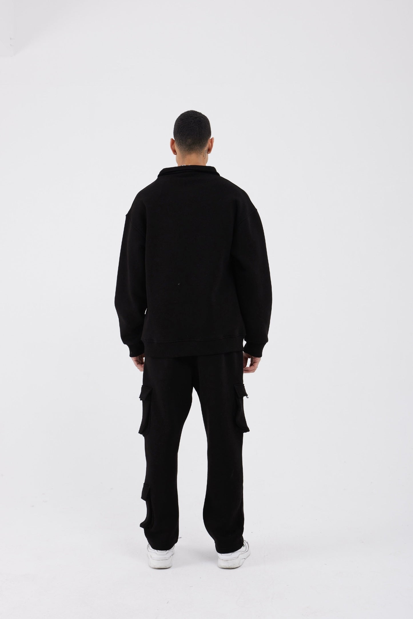 Jogginganzug Set Baumwolle Jogger Hoodie Pullover Oversize Fit