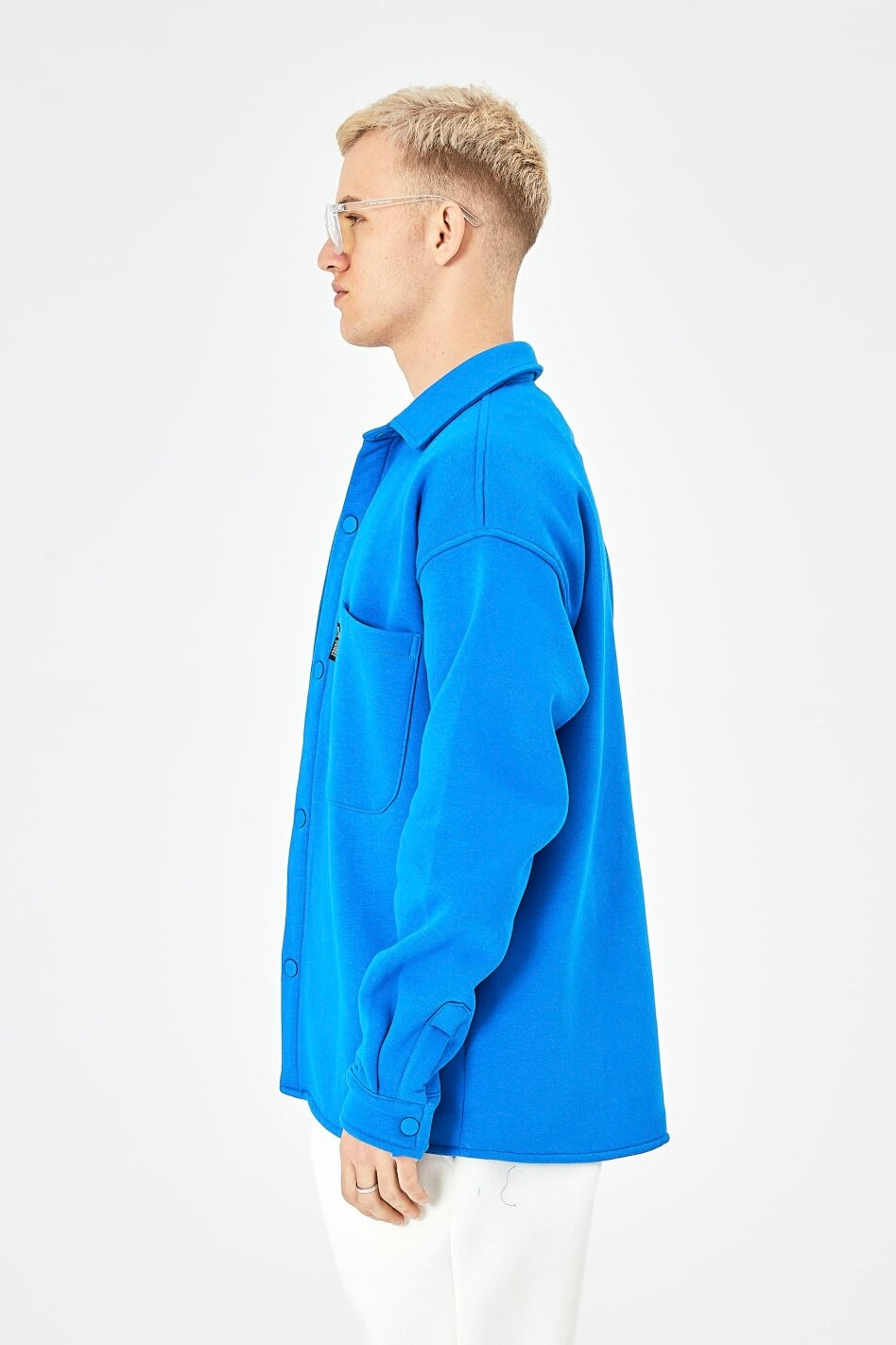 Hemdjacke aus Baumwolle in Oversize Fit Übergangsjacke