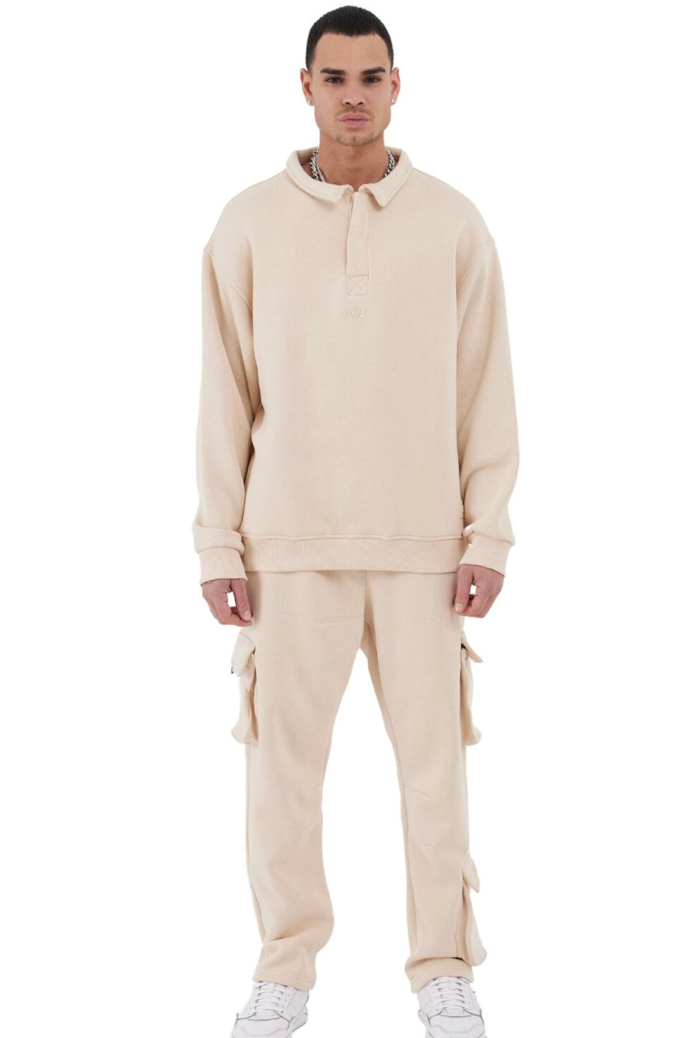 Pullover Shirt Oversize Fit Sweatshirt mit Kragen