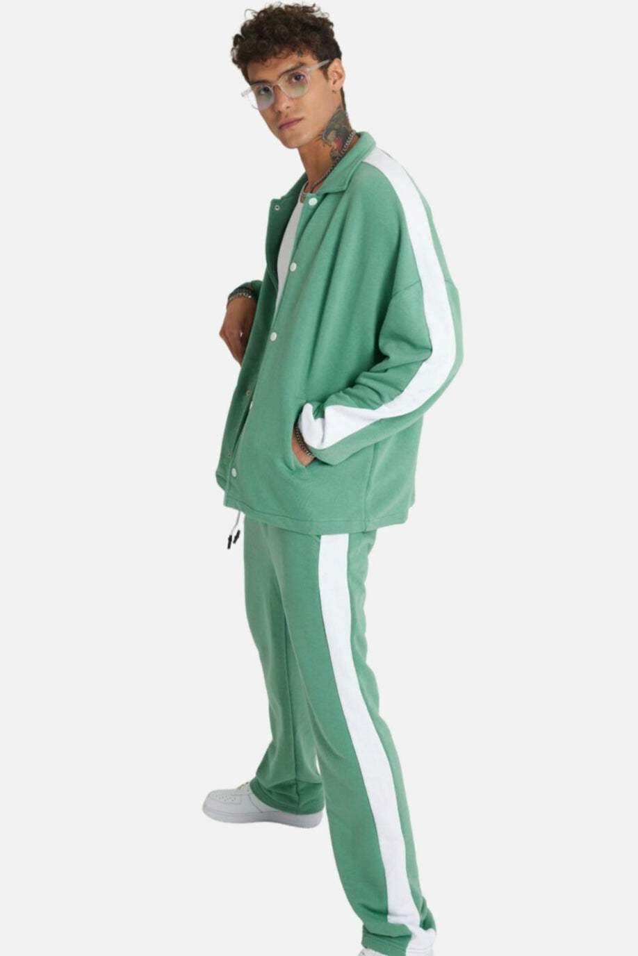 Jogginganzug Set Stripe mit Streifen Jacke Hose