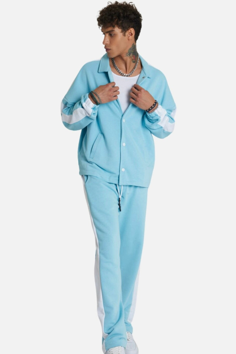 Jogginganzug Set Stripe mit Streifen Jacke Hose