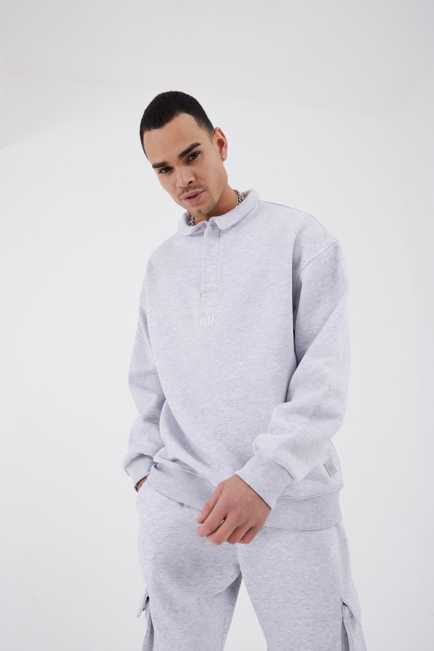 Jogginganzug Set Baumwolle Jogger Hoodie Pullover Oversize Fit