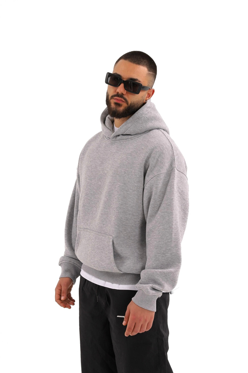 einfarbiger Basic Oversized Hoodie | Premium Herren & Damen Kapuzenpullover Unisex