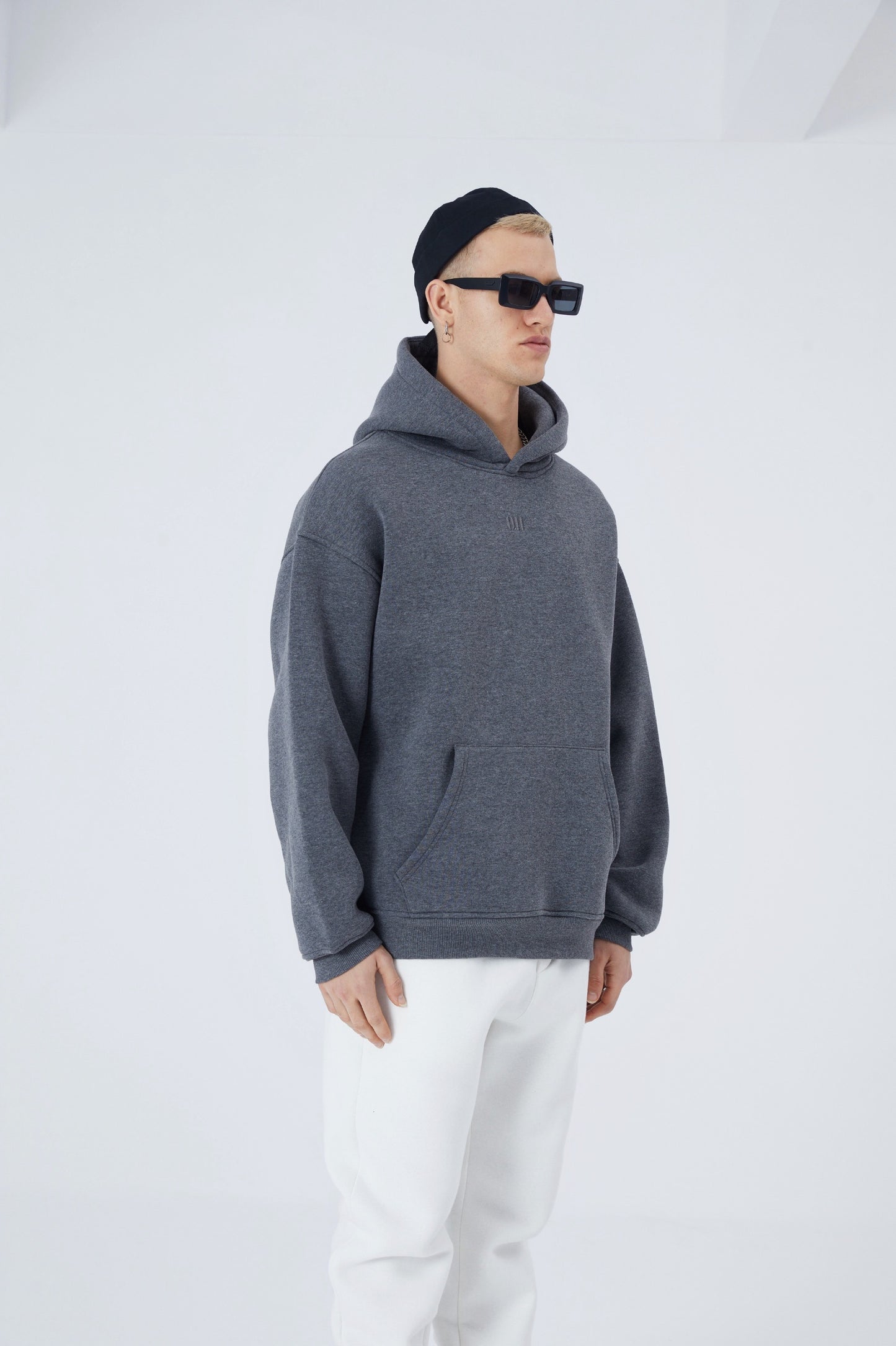 Oversize Hoodie einfarbig Basic Kapuzenpullover Unisex