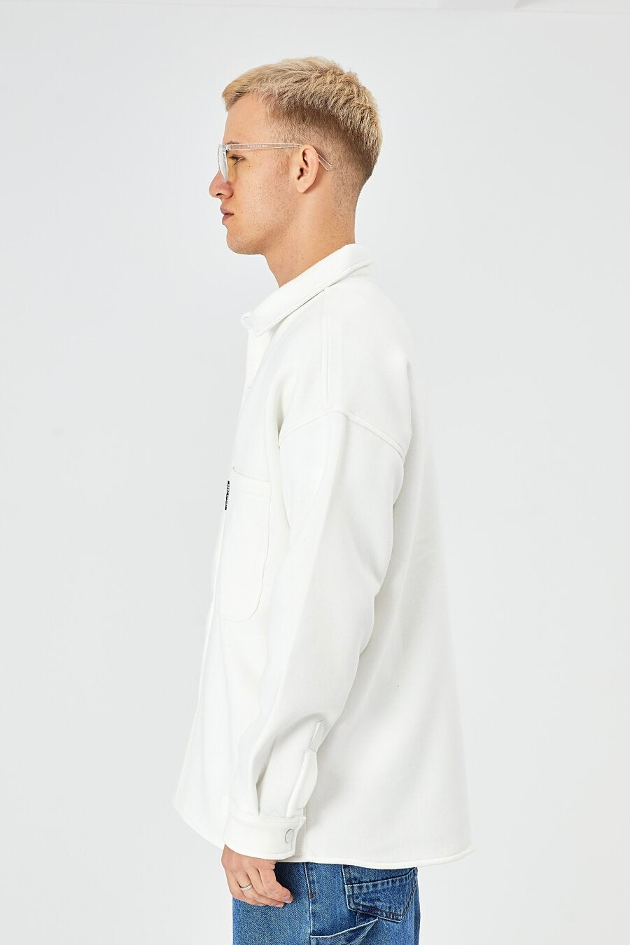 Hemdjacke aus Baumwolle in Oversize Fit Übergangsjacke