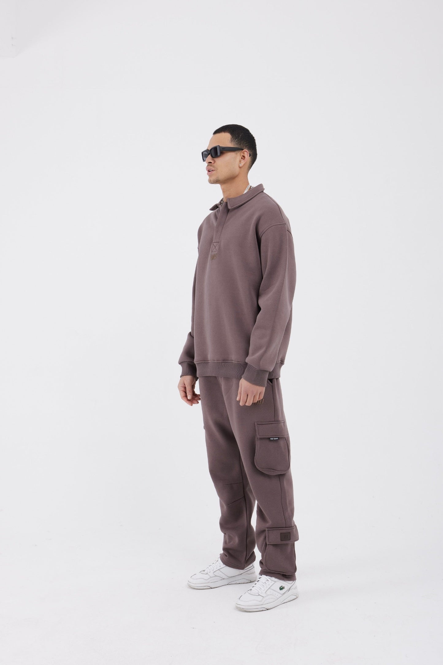 Jogginganzug Set Baumwolle Jogger Hoodie Pullover Oversize Fit