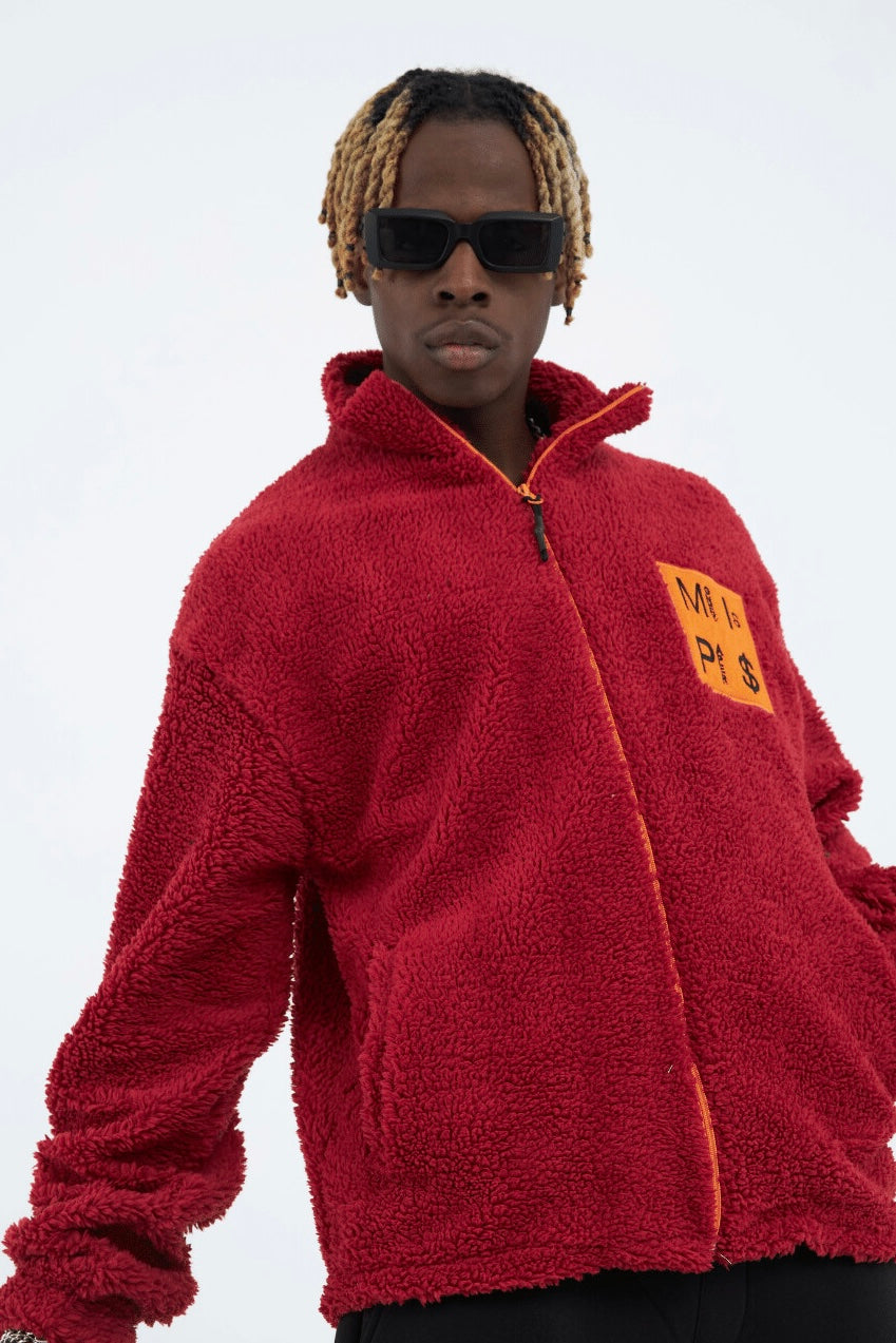 Teddy Jacket Money Is Paper Jacke Oversize Zipper