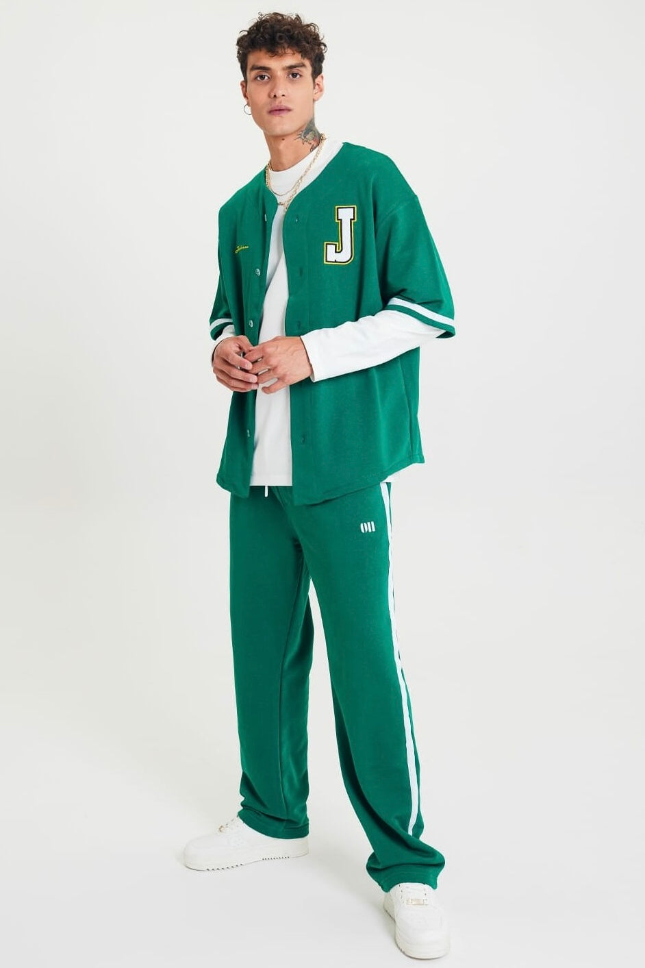 Set Baseball Hemd Hose Jogger Jogginganzug Sportanzug Oversize