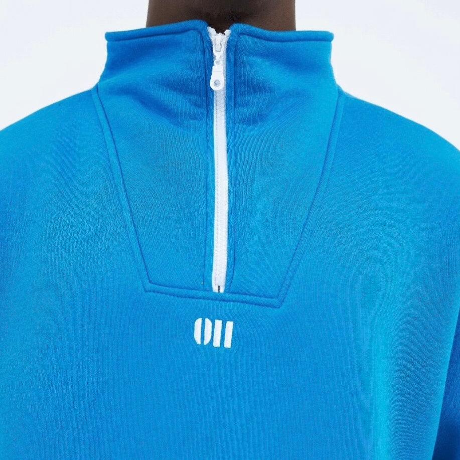 Zipper Drop Shoulder Hoodie "UNLIMITED"