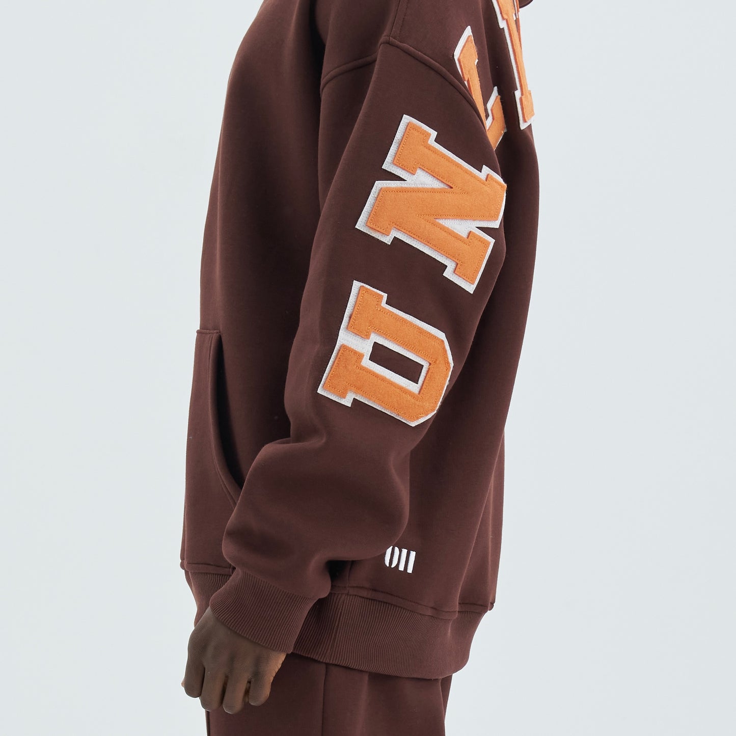 Zipper Drop Shoulder Hoodie "UNLIMITED"