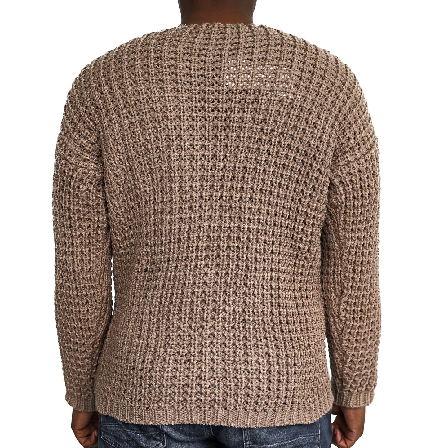 Casual Herren Strickpullover mit Rundhals-Ausschnitt